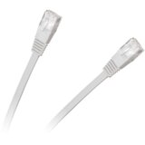 Plosnati patch kabel UTP 8c utikač-utikač 5,0 m CCA bijeli cat.6e | shoptok.hr