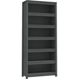 Maison Chic Knjižna omara - Knjižni regal siva 80x35x183 cm trdna borovina, (21723287) Cene