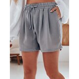 DStreet Spodenki damskie lniane RELAX TIME szare | Shoptok.si
