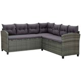  6-dijelna vrtna garnitura od poliratana s jastucima siva | shoptok.hr