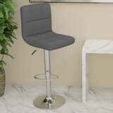  Barski stolac od umjetne kože sivi | shoptok.hr