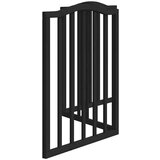 vidaXL Vrata za pse zložljiva 3 paneli črna 150 cm topolovina | Shoptok.si