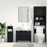  Kupaonski ormar Crni hrast 80 x 33 x 60 cm Konstruirano drvo | shoptok.hr