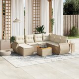 vidaXL 8-dijelni set vrtnih sofa od poliratana s jastucima bež | shoptok.hr