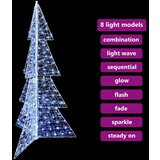vidaXL Božićno drvce s 240 LED svjetlima Hladna bijela 180 cm Akril | shoptok.hr