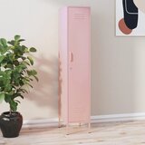 vidaXL omara s ključavnico roza 35x46x180 cm jeklo | Shoptok.si