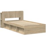  Okvir kreveta s pohranom s uzglavljem Hrast sonoma 75 x 190 cm | shoptok.hr