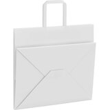  Papirnate vrećice 250 kom s ručkama bijele 32x22x28 cm | Shoptok.si
