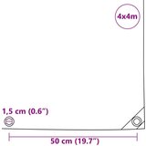 vidaXL Cerada 650g / m² Smeđa 4 x 4 m Platno s PVC premazom | shoptok.hr