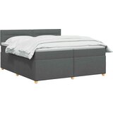  Boxspring krevet s madracem Tamnosiva 200 x 200 cm Tkanina | shoptok.hr