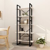 vidaXL Ormarić za knjige s 5 razina bijeli 80x30x175 cm od borovine Cijene