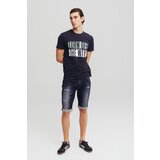 Legendww muška teget majica sa natpisom turn off the way 6355-9156-05 | ePonuda.com
