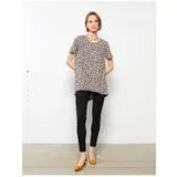 LC Waikiki Lcw Basic Women's Crew Neck Patterned Short Sleeve Cotton Women's T-Shirt