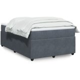 vidaXL Box spring postelja z vzmetnico temno siva 120x200 cm žamet Cene