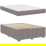  Konstrukcija postelje z vzmetnico Taupe 140 x 200 cm blago | Shoptok.si