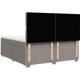  Krevet s oprugama i madracem smeđesivi 200x200 cm od tkanine | shoptok.hr