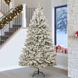 vidaXL Umjetno božićno drvce Zelena i bijela 270 cm PVC i metal | shoptok.hr