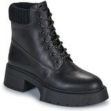 Coach Polškornji LEAH PLATFORM LEATHER LACE-UP BOOTIE Črna Cene
