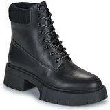 Polškornji LEAH PLATFORM LEATHER LACE-UP BOOTIE Črna