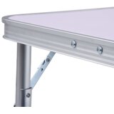  Sklopivi stol za kampiranje bijeli aluminijski 60 x 45 cm | shoptok.hr