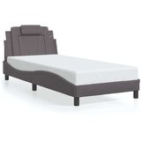  Posteljni okvir z LED lučkami siv 90x200 cm umetno usnje Cene
