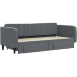  Dnevni krevet na razvlačenje i ladice tamnosivi 90 x 200 cm | shoptok.hr