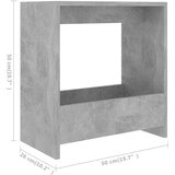  Bočni stolić siva boja betona 50 x 26 x 50 cm konstruirano drvo | shoptok.hr