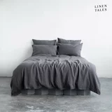 Linen Tales Tamno siva lanena posteljina za bračni krevet 200x200 cm -