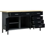 vidaXL Delovna miza črna 160x60x85 cm jeklo | Shoptok.si
