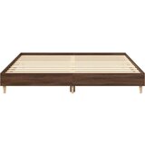  Posteljni okvir brez vzmetnice rjavi hrast 180x200 cm inž. les, (21791421) | Shoptok.si