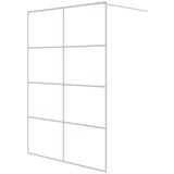 Pregrada za tuš bela 140x195 cm prozorno ESG steklo, (21047619) | Shoptok.si