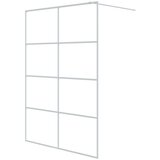 Pregrada za tuš bijela 140x195 cm s prozirnim staklom ESG | shoptok.hr