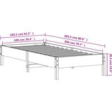  Okvir za krevet 100 x 200 cm od masivne borovine | shoptok.hr