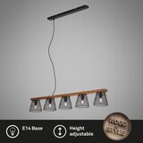 BRILONER 4077-055 - Luster na sajli WOOD & STYLE 5xE14/25W/230V | Eponuda.com