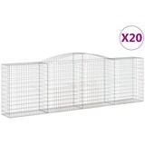  Lučne gabionske košare 20kom 400x50x120/140cm pocinčano željezo | shoptok.hr