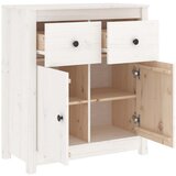  Komoda bijela 70 x 35 x 80 cm od masivne borovine | shoptok.hr