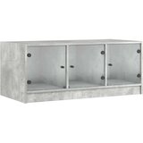 vidaXL Stolić za kavu sa staklenim vratima boja betona 102x50x42 cm | shoptok.hr