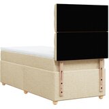  Krevet s oprugama i madracem krem 90 x 190 cm od tkanine | shoptok.hr