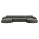 Micadoni Home Kutna garnitura od sivog baršuna (u "U") Jodie - Cijene