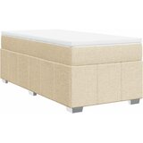  Krevet s oprugama i madracem krem 100 x 200 cm od tkanine | shoptok.hr