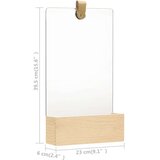  322802 Wall Mirror Solid Pinewood 23x39 5 cm - 23 x 39.5 cm 1 | shoptok.hr
