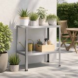  Stol za presađivanje 60 x 50 x 80 cm Pocinčani čelik Srebrna | shoptok.hr