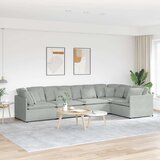  Modularna sofa s jastucima, baršunasta, svijetlosiva | shoptok.hr