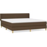  Box spring postelja z vzmetnico temno rjava 160x200 cm blago, (20893932) | Shoptok.si