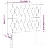  Posteljno vzglavje 2 kosa temno sivo 90x7x78/88 cm blago, (20792780) | Shoptok.si