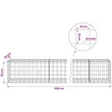  Gabion s žicom debljine 5 mm i mrežom 10x10 cm 550x50x50 cm - 50 cm 50 cm 550 cm | shoptok.hr