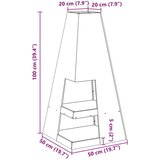 vidaXL Crna Hladno valjani čelik 50 x 50 x 100 cm Izdržljivo | shoptok.hr