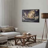  Plakat Epic Play of Light: The Sun Battling for Dominance Over the Clouds 60x40 Crni okvir | shoptok.hr