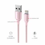 Swissten kabel USB/Lightning TEXTILE II, 3A, 480 Mb/s, 1,5m rozi | shoptok.hr