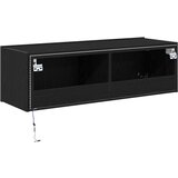 TV zidni ormar s LED svjetlima Crni hrast 100x35x31 cm | shoptok.hr